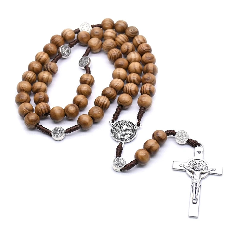 Handmade Brown Rosary Beads for Praying Men (Buy Get FREE