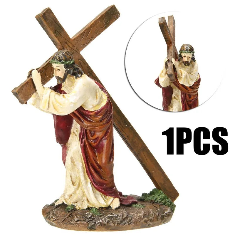 Jesus Carrying His Cross Resin Statue