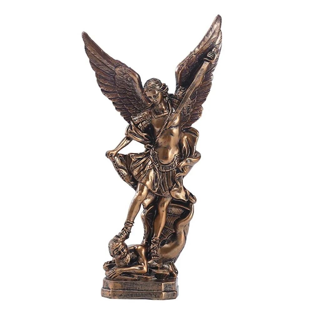 St. Michael Archangel Statue Defeating Lucifer