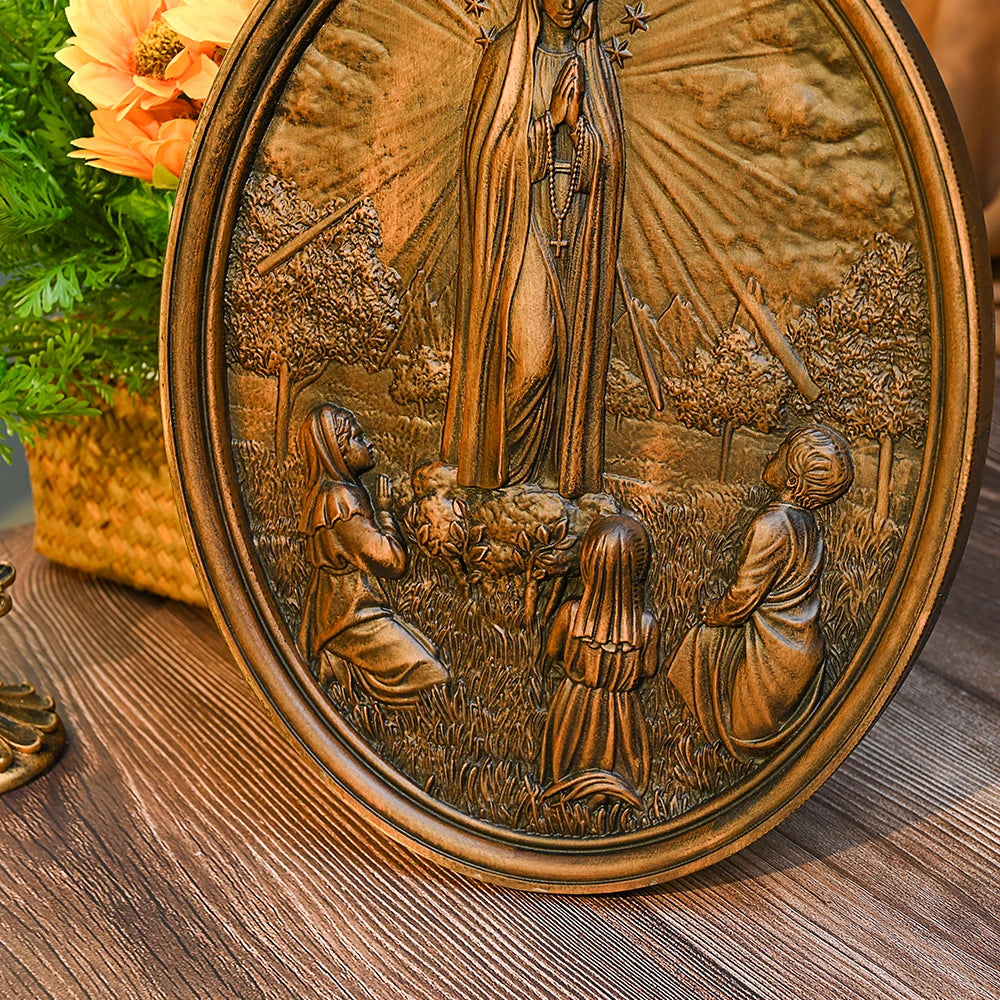 Our Lady of Fatima Solid Wood Carving