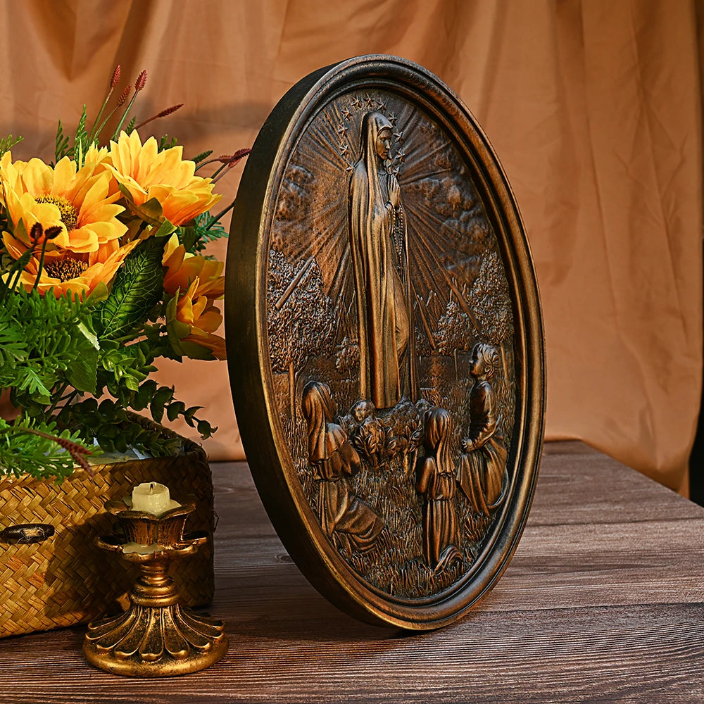 Our Lady of Fatima Solid Wood Carving