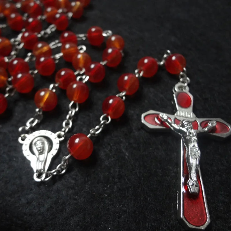 Transparent Red Crystal Rosary (Buy 2 Get 1 FREE)
