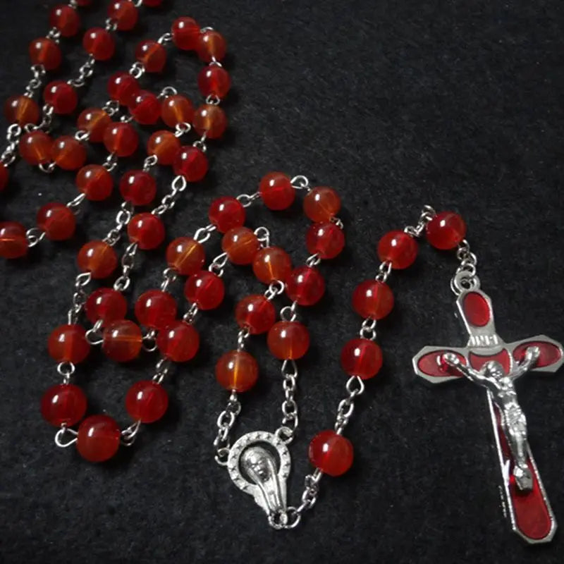 Transparent Red Crystal Rosary (Buy 2 Get 1 FREE)