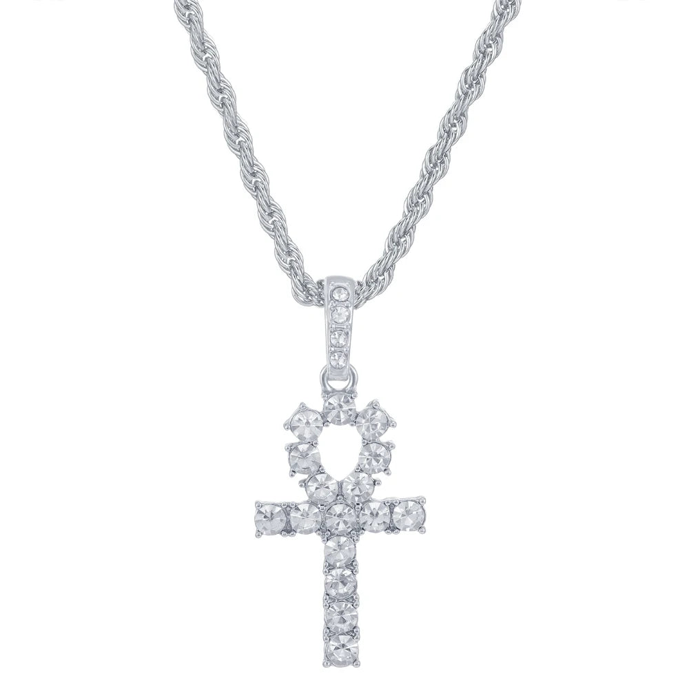 Radiant Faith Crystal Cross Necklace – Elegant Christian Pendant (Buy 2, Get FREE Rosary)