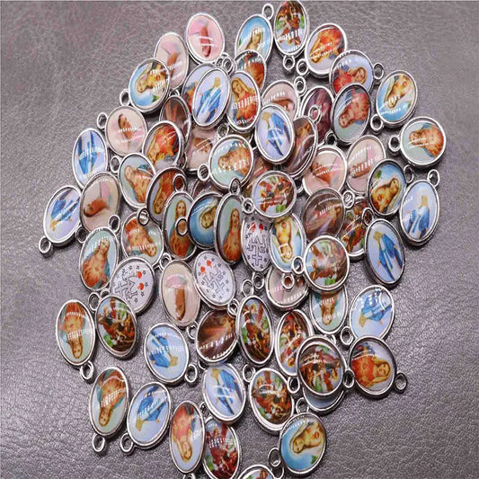 Double-sided Jesus & Mary Medal (10 pieces per lot)