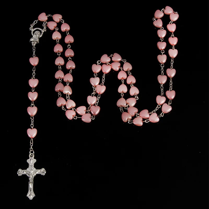 FREE Our Lady’s Pink Heart Catholic Rosary Prayer Beads