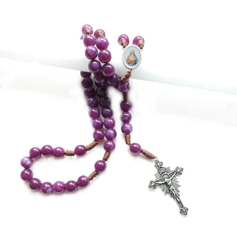 Vintage Sacred Heart of Jesus Rosary Beads (Buy 2 Get 1 FREE, Buy 5 Get 5 FREE, Buy 10 Get 15 FREE)