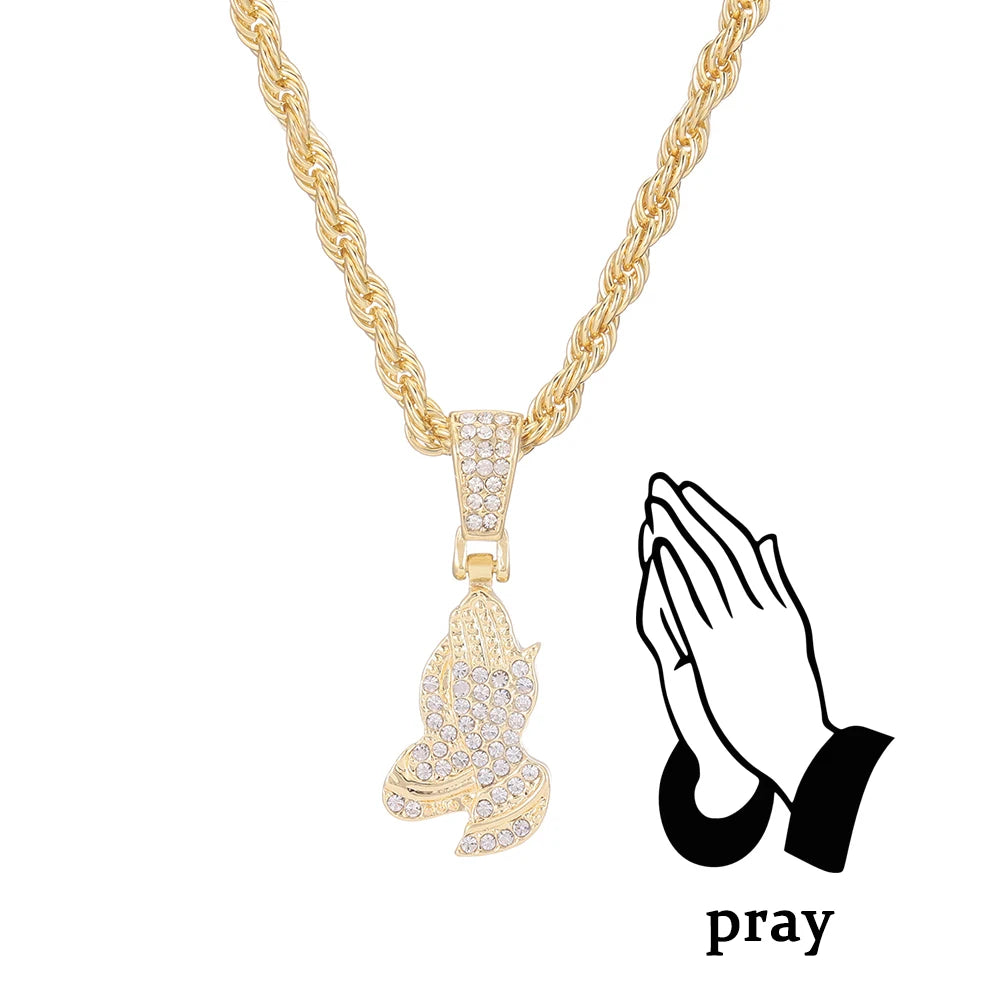 Radiant Faith Crystal Cross Necklace – Elegant Christian Pendant (Buy 2, Get FREE Rosary)