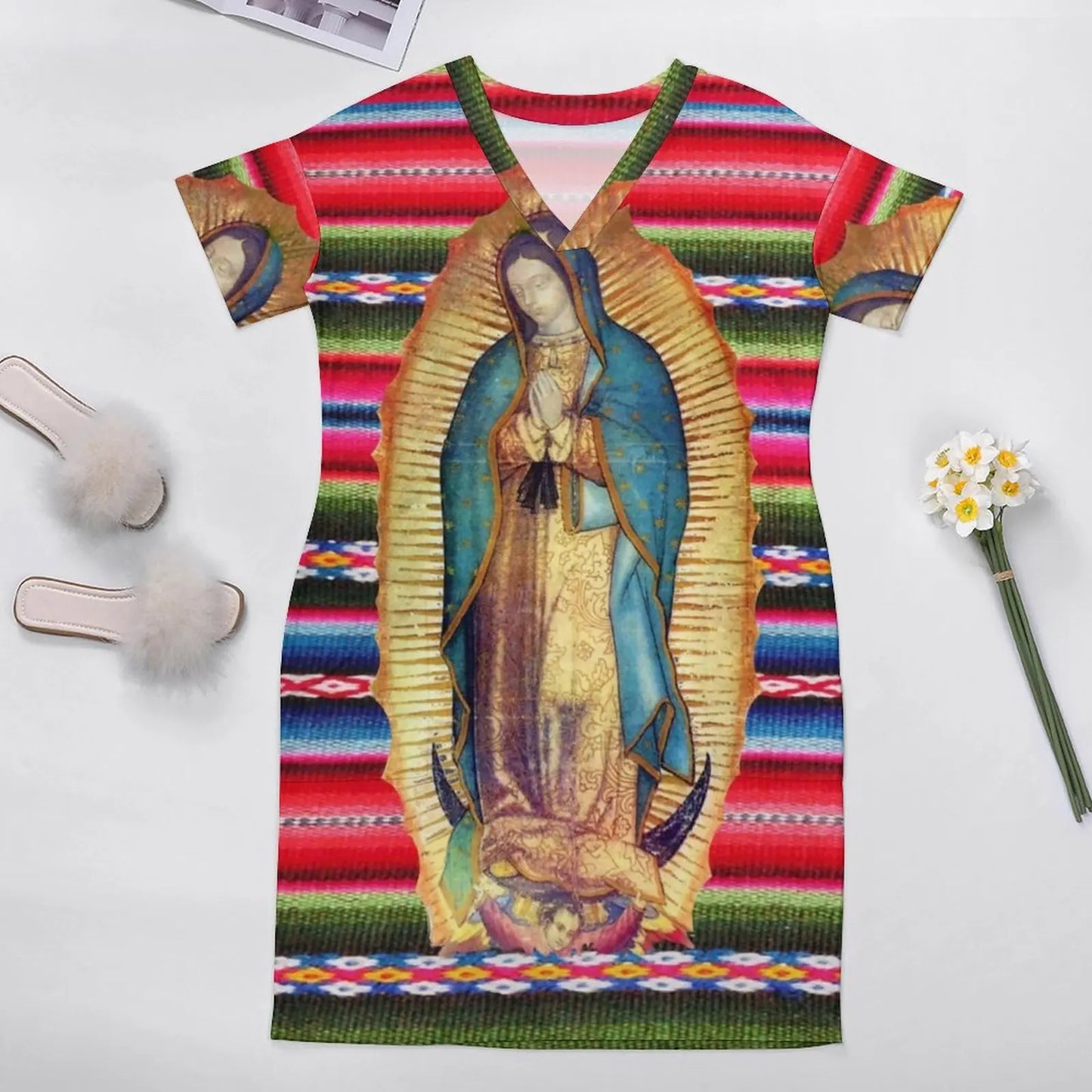 Our Lady of Guadalupe Short Sleeve Casual Style Dresses