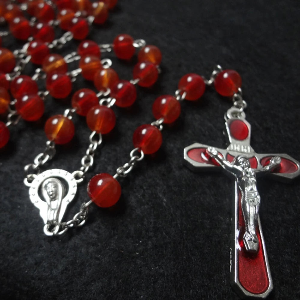 Transparent Red Crystal Rosary (Buy 2 Get 1 FREE)