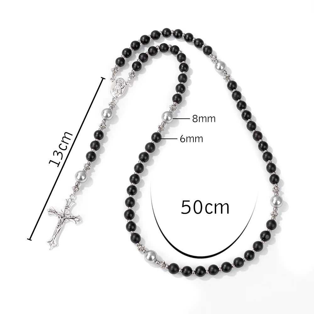 Virgin Mother Natural Stone Rosary Beads