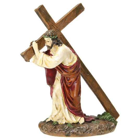 Jesus Carrying His Cross Resin Statue