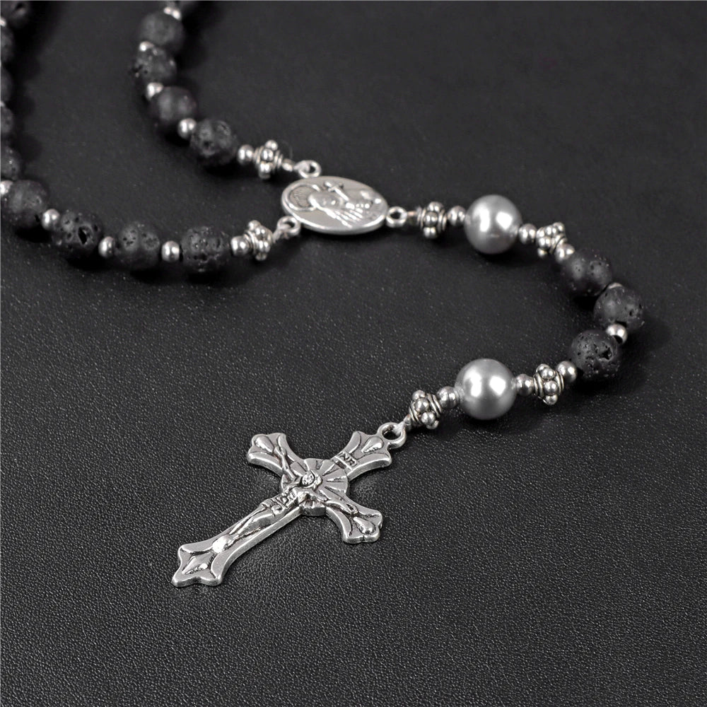 Virgin Mother Natural Stone Rosary Beads