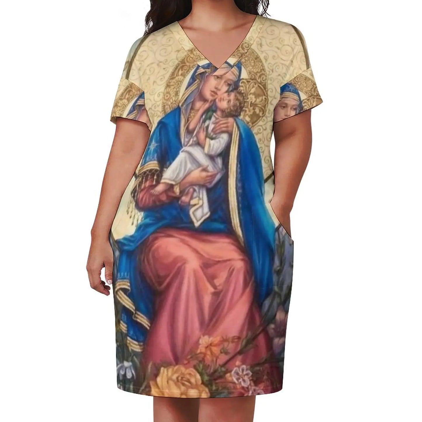 Our Lady of Guadalupe Short Sleeve Casual Style Dresses