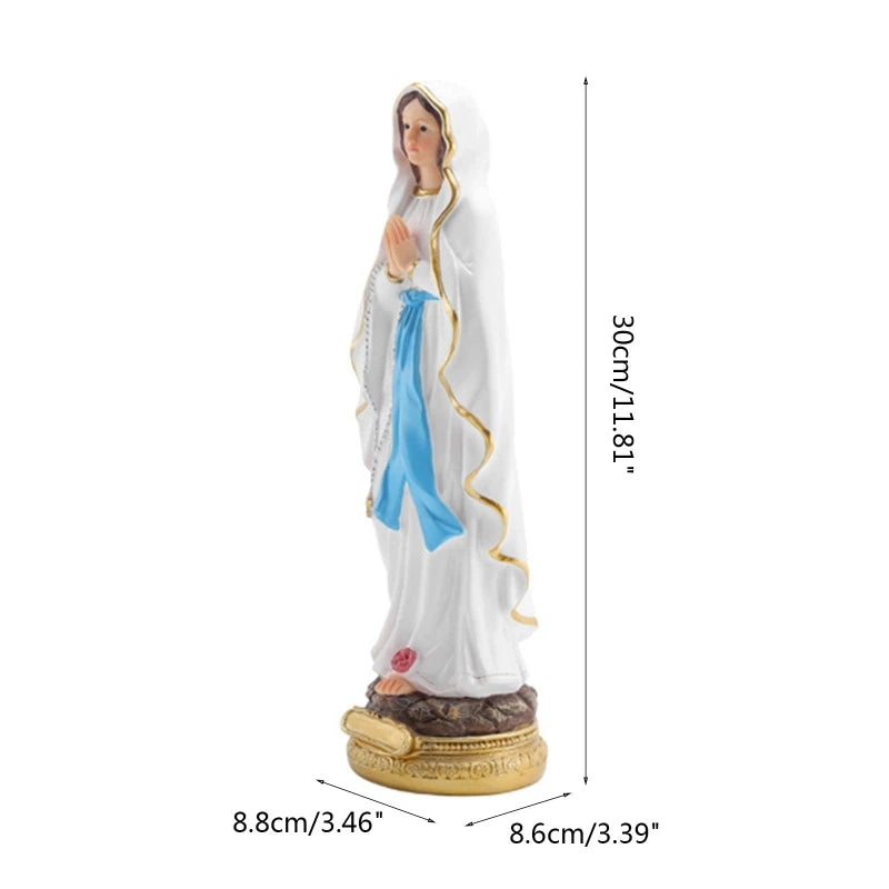 Larg Size 30cm Height Blessed Mother Mary Tabletop Statue (Get FREE Rosary)