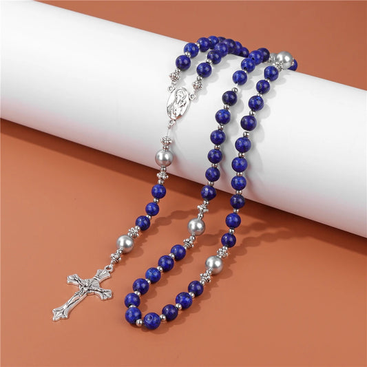 Virgin Mother Natural Stone Rosary Beads