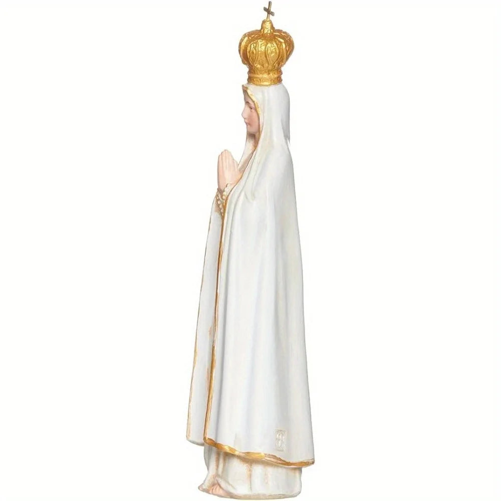 Blessed Virgin Mary Our Lady of Fatima Statue – Catholic Religious Décor (Free Rosary Included)