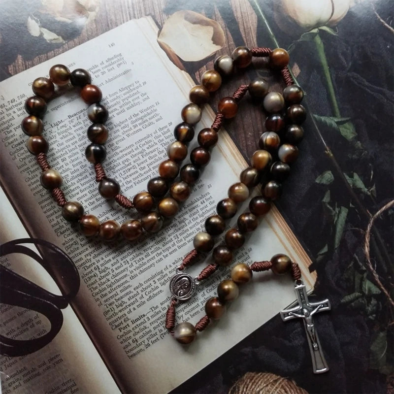 Brown Beads Handmade Rosary