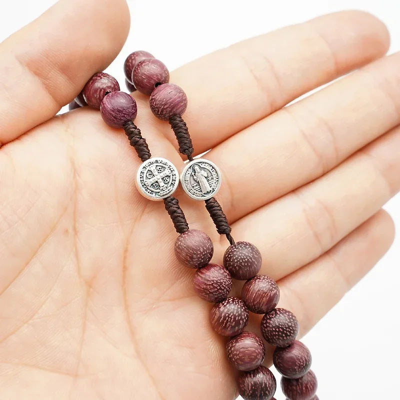 Wooden Saint Benedict Rosary Beads - A Perfect Catholic Gift (Buy 2, Get 1 FREE)