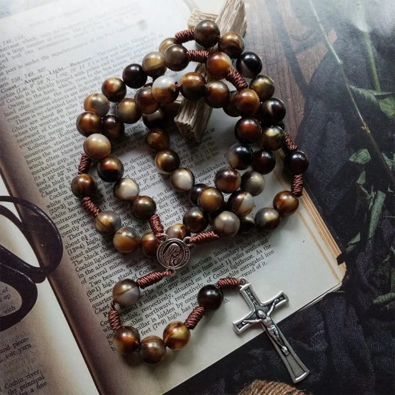 Brown Beads Handmade Rosary