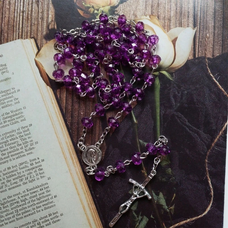 Handmade Purple Rosary Beads (Buy 2 Get 2 FREE)