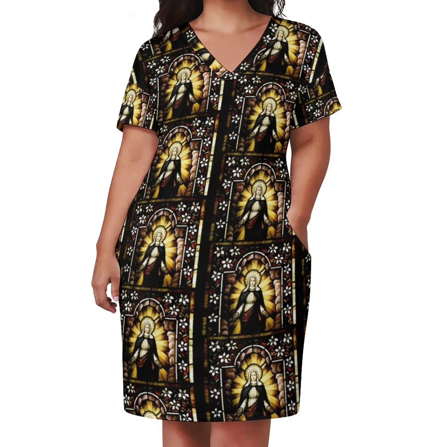 Our Lady of Guadalupe Short Sleeve Casual Style Dresses